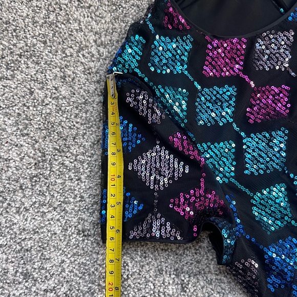 London Times Black Short Sequin Party Dress In Size US 8 - Picture 8 of 11